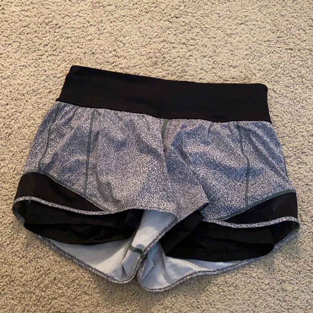 Grey lululemon shorts with spandex!